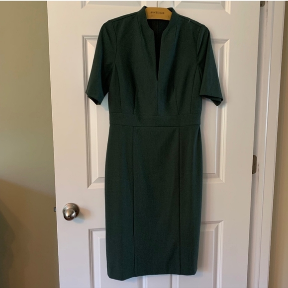 ANN TAYLOR | Split Neck Sheath Dress - Picture 3 of 6